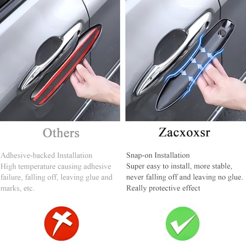 No Adhesive Snap-on Car Door Handle Cover Protector Compatible - Product Imagery