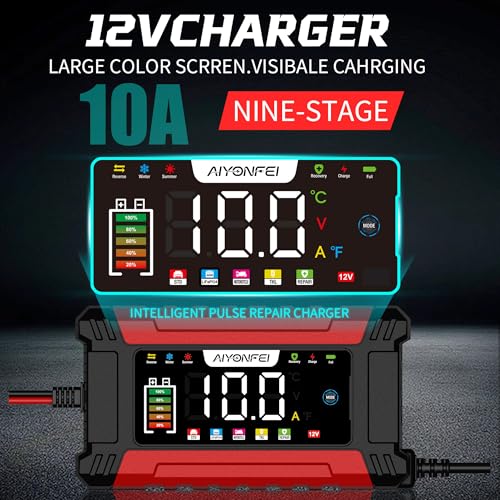 Car Battery Charger 12V 10Amp Fully Automatic Smart Trickle - Product Imagery
