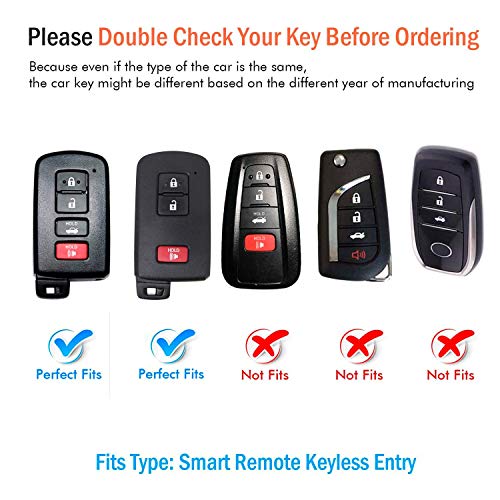 Compatible with Toyota Key Fob Cover with Keychain,Premium Soft - Product Imagery