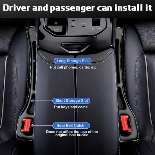 4PCS Car Seat Gap Filler Organizer, Universal Car Seat - Product Imagery