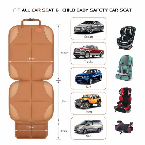 SMART ELF Car Seat Protector 2-Pack, Thick Padding Cushion (Dark - Product Imagery