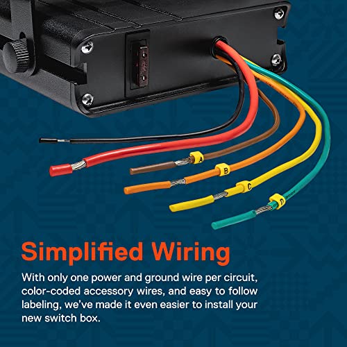 True MODS 4-Gang 12V Rocker Switch Box Panel 20A SPST Toggle for - Product Imagery