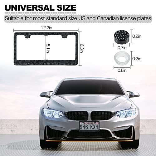 FIISFIIS Bling License Plate Frame for Women,2 Pack Premium - Product Imagery