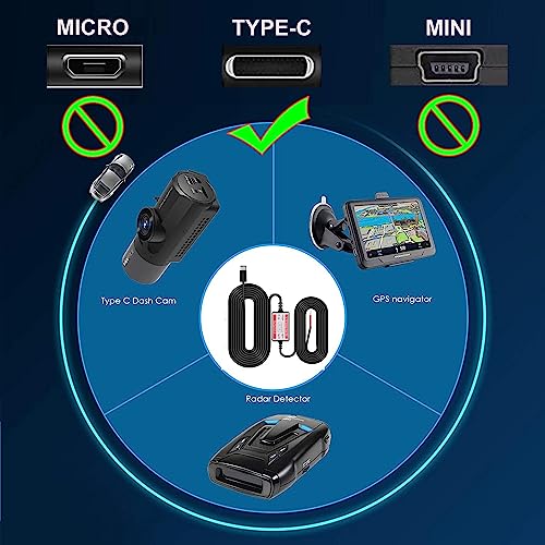 Gebildet Dash Cam Hardwire Kit, Type C USB Hard Wire Kit 12V-24V - Product Imagery