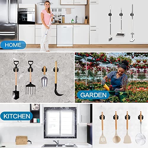 JAMEND CLXP 3PCS Broom and Mop Holder, Heavy Duty Garden Tool - Product Imagery