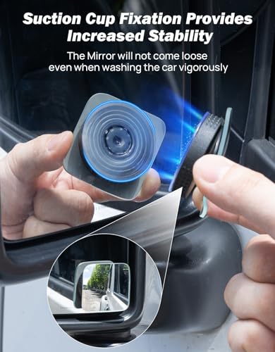 JOYTUTUS Blind Spot Mirror 2 Pack HD Frameless Convex Glass for - Product Imagery