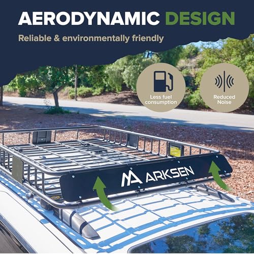 ARKSEN 64" x 39" x 6" Roof Rack Basket with Extension - Product Imagery
