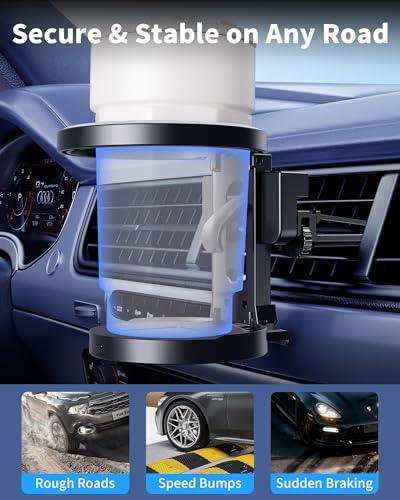 Hanging Cup Holder for Car Air Vent, Extra Car Cup Holder - Product Imagery