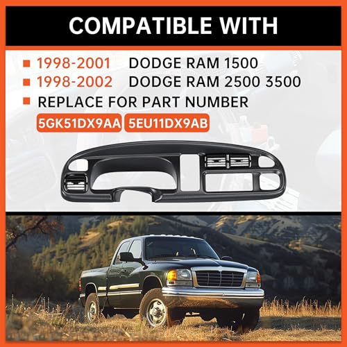 ECOTRIC Dash Board Cluster Bezel Cover Compatible with 1998-2002 - Product Imagery