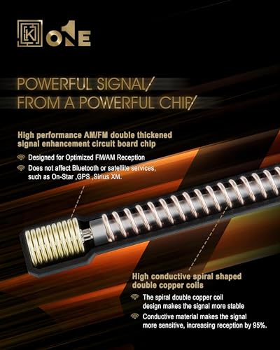KEYO1E Carbon Fiber Antenna Compatible with 2024-2026 Ford - Product Imagery