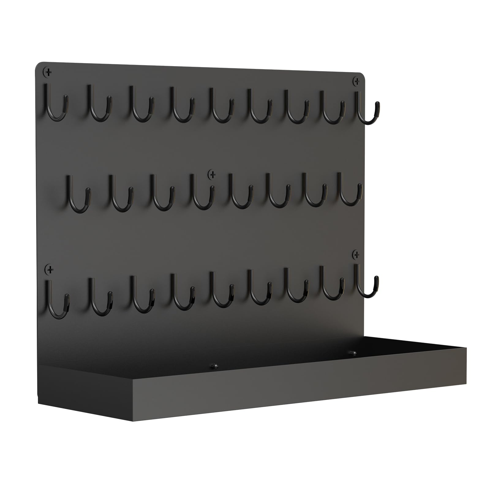 Key Holder for Wall, Metal Key Rack with 26 Hooks, 17" x13" Wall - Product Imagery