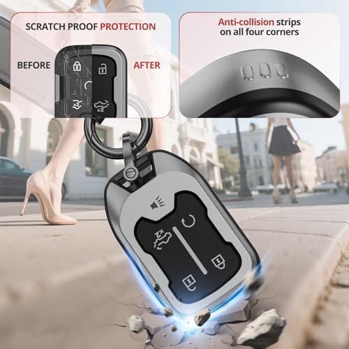 for Chevy GMC Key Fob Cover Accessories-Matte TPU Key Fob Cover - Product Imagery