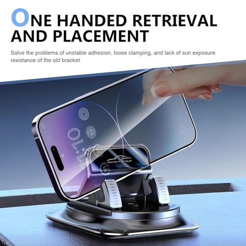 360 Degree Rotation Car Phone Holder, Non-Slip Dashboard - Product Imagery