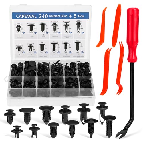 240 Pcs Bumper Clips Car Clips Plastic Rivets of 12 Most Popular - Product Imagery