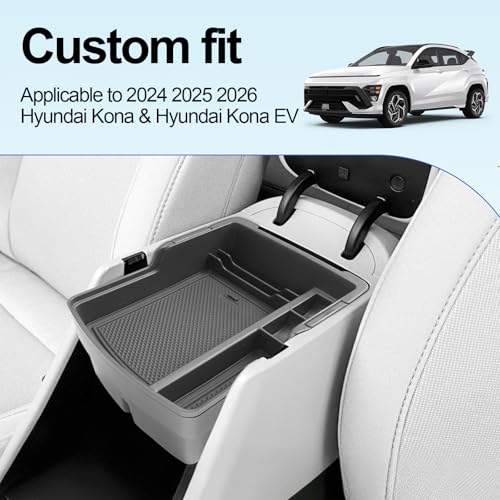SHAOHAO 2 Pack for 2026 Hyundai Kona Center Console Organizer - Product Imagery