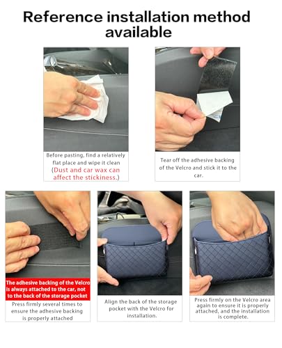 Self-Adhesive Car Seat Side Pocket Organizer with Cable Port - - Product Imagery