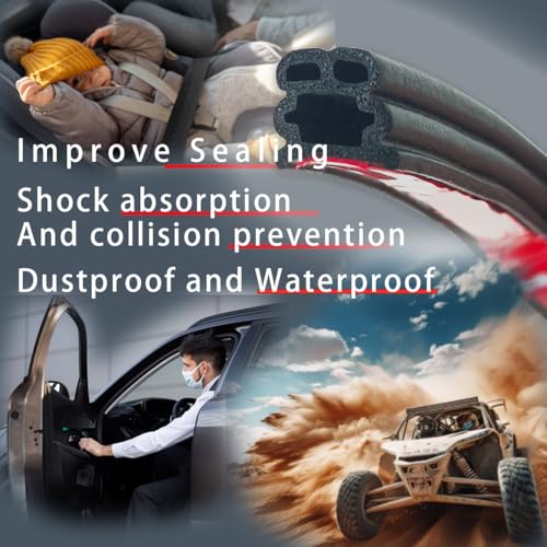 52.49ft Car Door Seal Strip, Self Adhesive Weather Stripping - Product Imagery