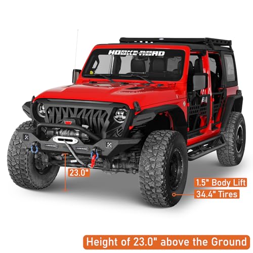 Hooke Road Mid Width Front Bumper for 2007-2026 Jeep Wrangler JK - Product Imagery