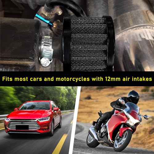 12mm Mini Air Filter, Universal Motor Cold Air Intake Filter - Product Imagery