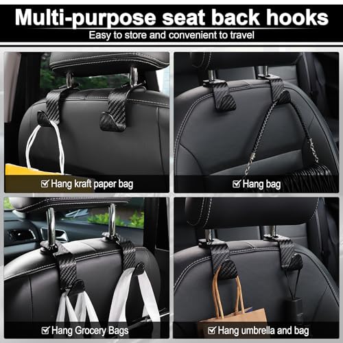LivTee Car Purse Hook, 4 Pack Universal Auto Seat Headrest Hook - Product Imagery