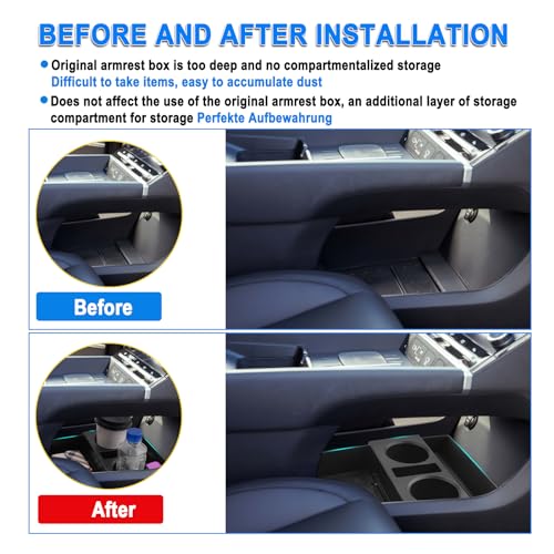 SHAOHAO for 2025 2026 Hyundai Santa Fe Under Console Organizer - Product Imagery