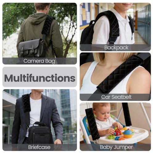 Amooca 2 Pack Seat Belt Covers Soft Shoulder Pad for Cars & - Product Imagery