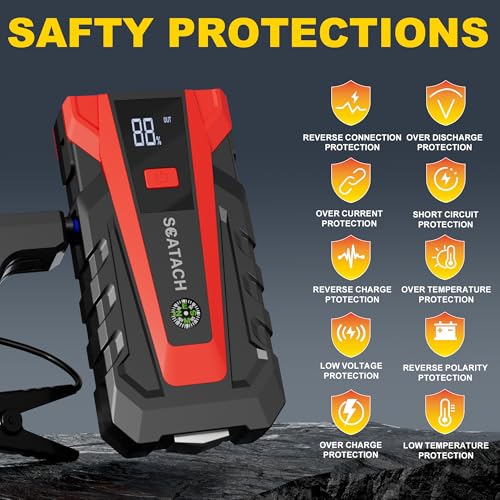 Scatach 3000A Car Battery Jump Starter,12V Jump Starter Battery - Product Imagery