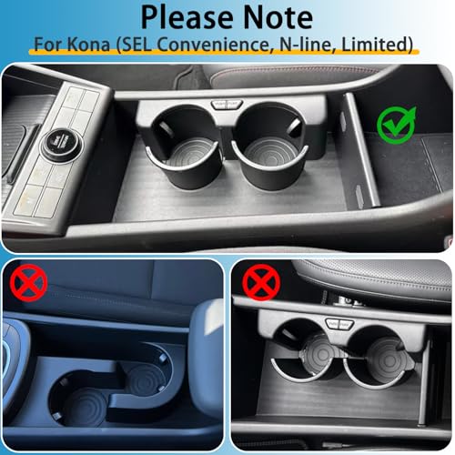 Center Console Liner for Hyundai Kona Accessories 2024 2025 2026 - Product Imagery
