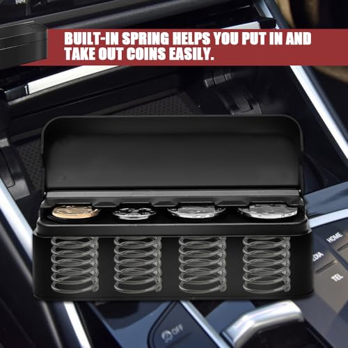 Coin Holder for Car, Coin Change Organizer Compatible with Coins - Product Imagery