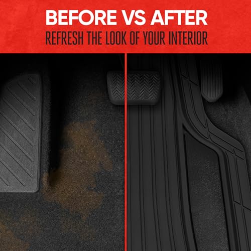 Motor Trend Rubber Car Floor Mats - Durable, All Weather - Product Imagery