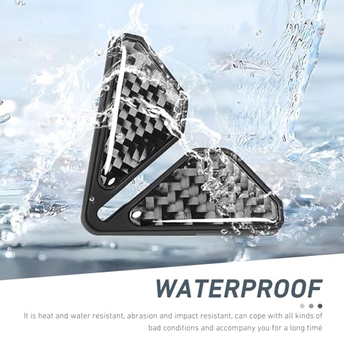2 PCS Car Door Corner Edge Guards, 2.1" x 2.1" Carbon Fiber - Product Imagery