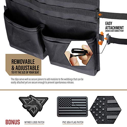 WYNEX Molle Seat Back Car Organizer Fit Most Car F150 Jeeps - Product Imagery