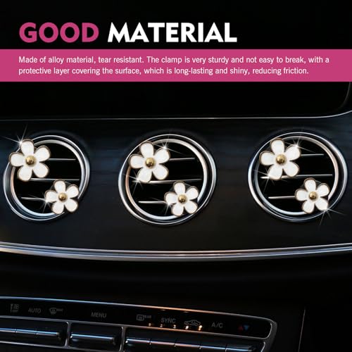 6 PCS Small Daisy Air Conditioning Vent Ornament, Creative Small - Product Imagery