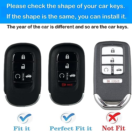Kirsnda Key Fob Cover Compatible with Honda,with metal buckle,5 - Product Imagery