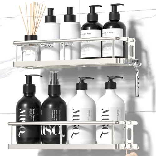 YASONIC Shower Caddy Adhesive, Rustproof Shower Organizer, Large - Product Imagery