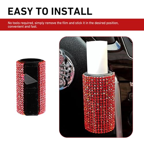 WZP Car Chapstick Holder, Bling Rhinestone Upright Lip Balm - Product Imagery