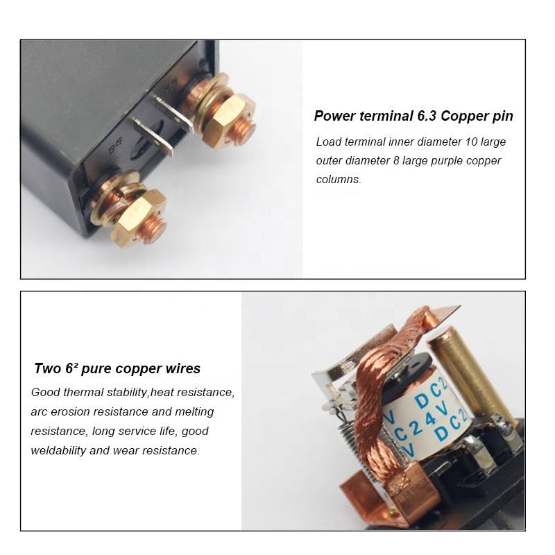 Automotive Relay 12V/24V 200A 2.4W Continuous Type for Cars - Product Imagery