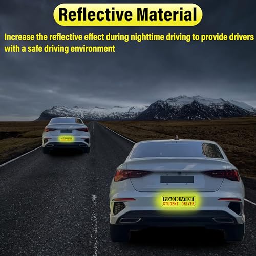 BFXM 4 PCS Student Driver Magnet for Car, New Driver Magnet for - Product Imagery