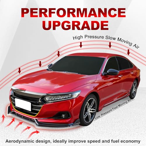 Fit 2021-2022 Honda Accord Front Lip IKON V1 Style Carbon Fiber - Product Imagery