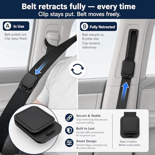 4 Pack Seat Belt Strap Comfort Guide for Adults, Anti-Slip - Product Imagery