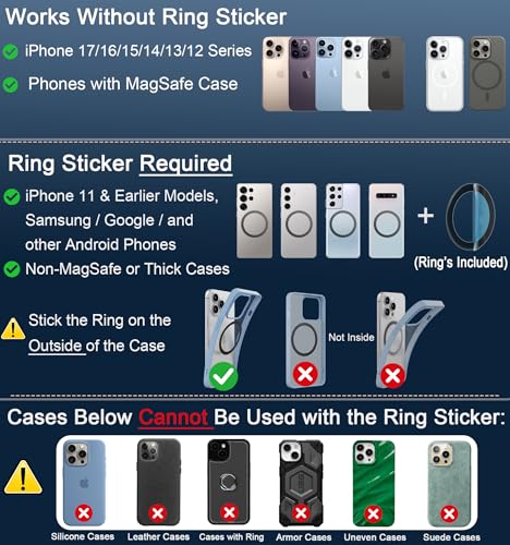 REOKILY 2026 Upgraded Vacuum Magnetic Car Phone Holder 360° - Product Imagery