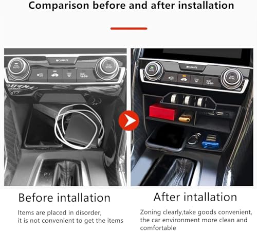Waterproof ABS Plastic Caddy for Honda Civic Sedan 10th Gen - Product Imagery