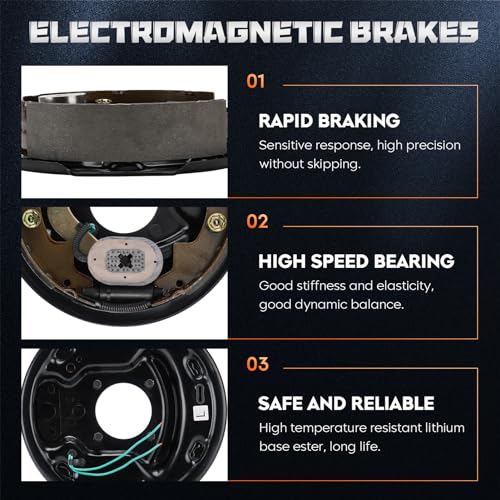 Youxmoto 10 x 2-1/4 Trailer Electric Brake Assembly (2 Right - Product Imagery