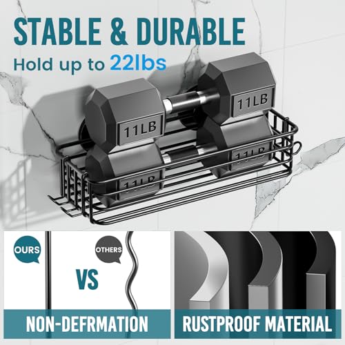 TAILI Shower Caddy Suction Cup 2 Pack with Hooks & Soap holder, - Product Imagery