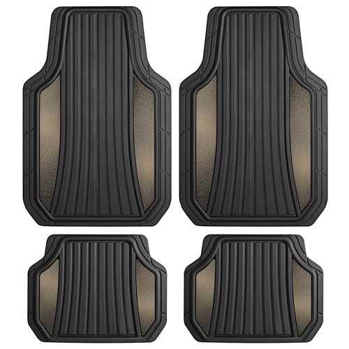 Motor Trend ChromeTech Car Floor Mats Full Set - Durable Rubber - Product Imagery