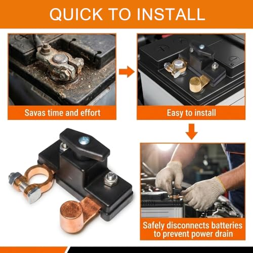 Car Battery Disconnect Isolator Cut Off Switch 12V 24V Universal - Product Imagery