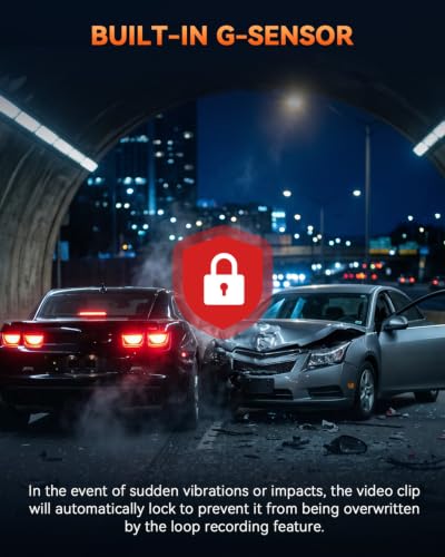 Front 4K + Rear 4K Dual Dash Cam Front and Rear，Free 128GB Card - Product Imagery