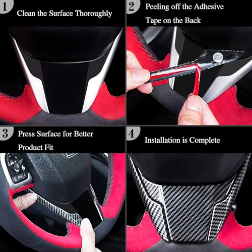 Carbon Fiber ABS Car Gear Shift Knob Cover Trim Shifter Lever - Product Imagery