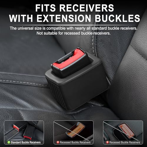Amiss 2PCS Seat Belt Buckle Holder, Universal Silicone Rear Seat - Product Imagery