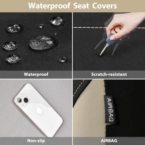 CAR PASS Neoprene EVA Waterproof car seat Covers Front Seats - Product Imagery